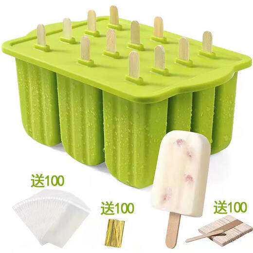 Sailoto ice cream mold ice cream popsicle homemade ice cubes frozen to make popsicle ice cream 2-pack ice cream mold green free root wood
