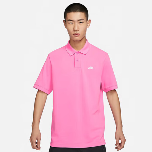 耐克(NIKE)春夏男短袖T恤 POLO衫 纯棉 运动休闲 FN3895-675 粉色XXL