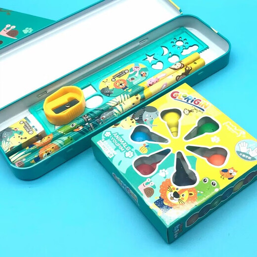 
Children's Day Children's Day Girl Study Set Primary School Student Cartoon Stationery Set Gift Box Children's Study Stationery Gift Pack Kindergarten Birthday Gift Gift 9928 Set [Animals]