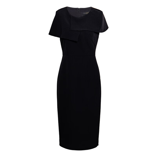 
ROEYSHOUSE ROYE Elegant Black Slim Dress Women's 2025 Summer New Niche Design Sense Hip Skirt 12003 Black M