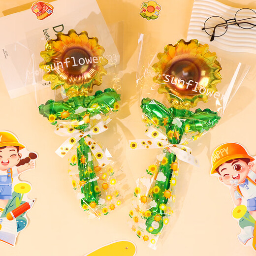 TaTanice Teacher's Day gift bouquet balloons 10 packs of sunflowers for male and female teachers thanks for their careful cultivation