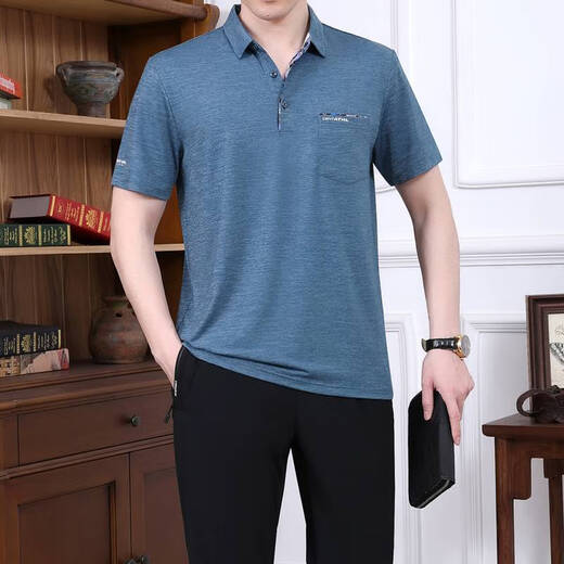 Jeep Spirit Jeep Kurzarm T-Shirt Herren 2025 NEU NEUER mittleren und älteren Sportswear-Set Herren Summer Casual Clothes Zweiteilige Set 753 Gray [Single T-Shirt] L [Vorgeschlagen 100-120 Jin [Jin entspricht etwa 0,5 kg]]]