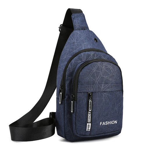 CASA-KUPSck chest bag Oxford cloth men's bag vertical shoulder bag crossbody bag casual men's bag canvas small backpack spring and summer 9905 black