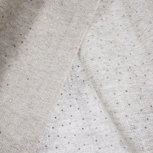 
ERDOS 25 autumn and winter pure cashmere thin sequin fashionable versatile women's shawl scarf Seagull gray 200cmX65cm