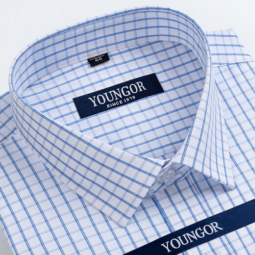 PDG Store phare officiel Yageo Businet à manches courtes pour hommes Coton décontracté Coton Free Ironing Professional Suit d'âge moyen et âgé anti-Anti-DP haut de gamme # 6621 S 165 / 84A Taille 38 Hauteur 160-16