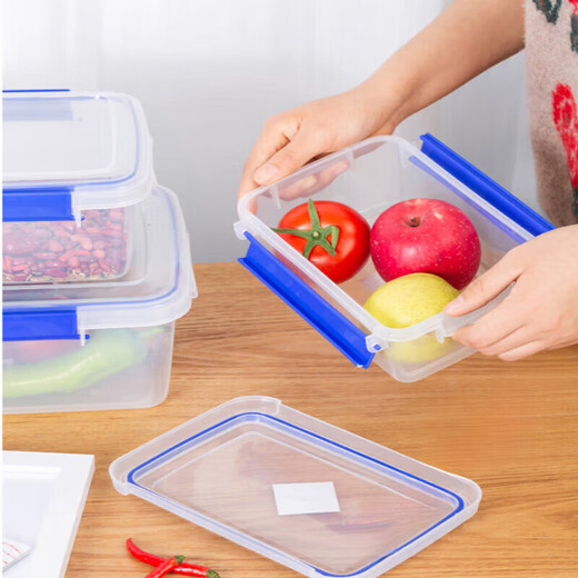 Boîte de maintien de grande envergure avec une cuisine d'hôtel de couvercle Boîte de rangement des aliments congelés boîte de maintien frais transparent boîte en plastique rectangulaire plus haut de gamme 9928 (30 litres) [Type de couverture de presse] 10
