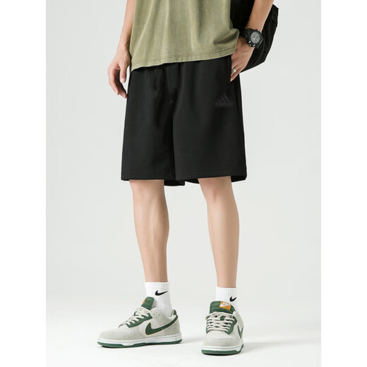 阿迪达斯 （adidas）棉质短裤男夏季新款运动裤宽松针织休闲五分裤IC9756 IC9756  XL _推荐175-195斤