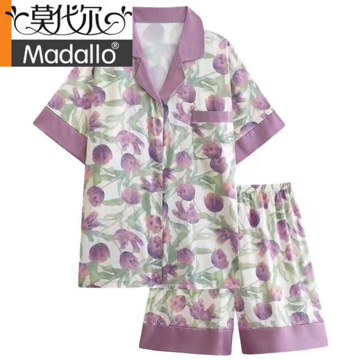 Pyjamas de soie de soie d'été de qualité modale pour les femmes à manches courtes à manches minces pour femmes de soie