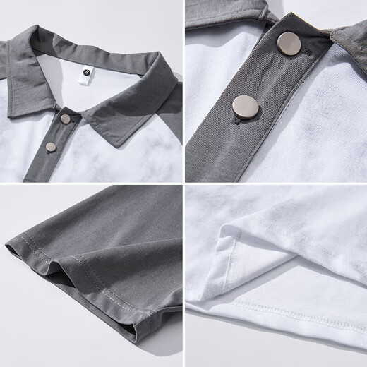 Jiumuwang à manches à manches à manches à manches courtes Polo Polo pour hommes American American Retro Retro Loose Trendy Tied-Dye T-shirt à manches mi-manche 695 Brown M 105-125Jin [Jin est égal à 0,5 kg]