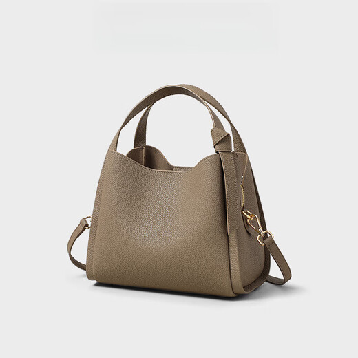 Anysmic Bag Damenbeutel leichte Luxus luxuriöse High-End-Marke Handtasche Frauen Eimer Tasche 2025 Neues echtes Leder One-Shoulder Crossbody Body Damen-Elefantengrau