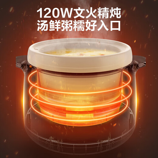 SUPOR electric stew pot for 1-2 people, soup pot, soup pot, baby food pot, porridge pot, bird's nest stew pot, home use for 2-3 people, smart reservation, multi-functional ceramic inner pot, electric stew pot DG15YC869 1.5L