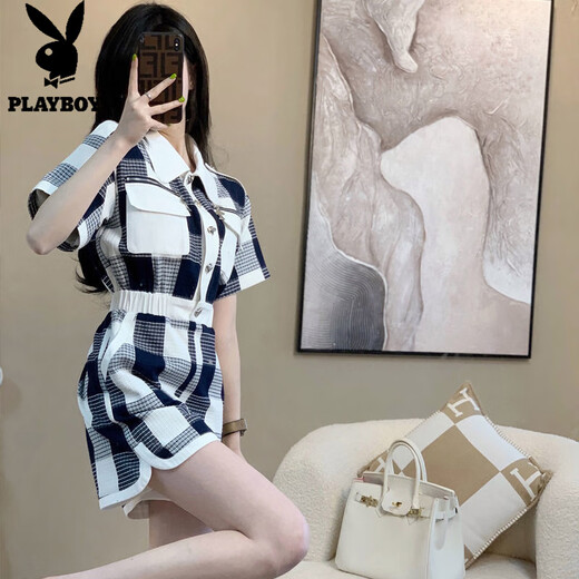 
Playboy; PLAYBOY Little Flavor Style Set for Women 2025 Large Size Women's Summer Jumpsuit New Fashionable and Fashionable Jumpsuit Picture Color S Recommended 80-95Jin [Jin equals 0.5 kg]