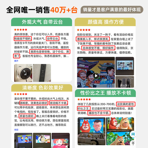 Rigal（瑞格尔）B2 投影仪家用便携智能投影机卧室手机投影(自动梯形校正 电动对焦 家庭影院电视)