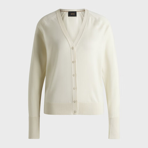 Hugo Boss (Hugo Boss) [BC Direktpost] Frauen der weißen Woll -Strickjacke für Frauen 50531297_118 Chinesisches Valentinstag -Geschenk xs