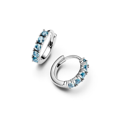 PANDORA (PANDORA) yellow star same style light blue simple earrings bead inlay craft sparkling earrings fresh gift birthday gift for girlfriend