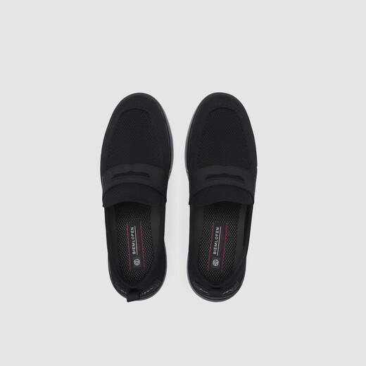 Biyinlefen Antibacterial and Deodorant Spring and Autumn Men's Shoes Commuting Style Business Mesh Lightweight Slip-On Casual Beanie Shoes