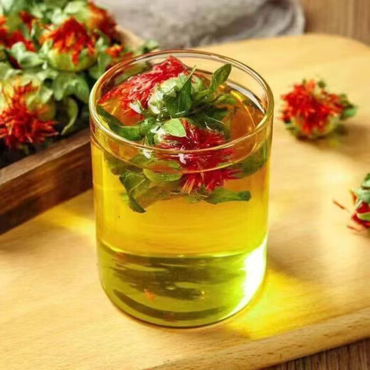Binlongtang Tibet Saffron Head Genuine Saffron Fruit Orange Pineapple Tea Water Internet Celebrity Tea Red Flower Head Tea Whole Sulphur-free New Goods Boutique Saffron Head 500g Bag