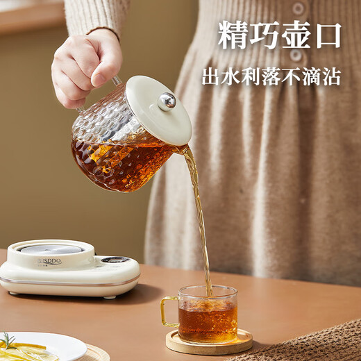 Le Stew mini health kettle for one person in the office, health kettle, stew kettle, all-in-one small fully automatic constant temperature kettle, teapot, scented tea kettle, electric stew cup, full glass, smart model + 304 tea compartments, automatic heat preservation + smart touch 0.5L