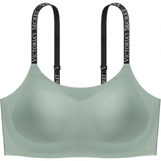 Victoria's Secret Logo Letters Shoulder Strap Jelly Strip Vest-style Bra Women's Sea Salt Green Sea Salt Green XS M