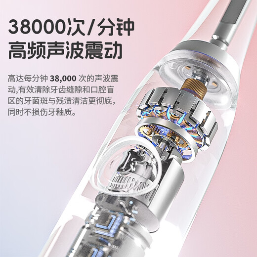 Yuanzhou Green Valentine's Day Gift Sanrio Children's Electric Toothbrush for Boys and Girls Cute Soft Bristles Automatic Cleaning 2-3-6-10-12 Birthday Gift Intelligent Sonic Big-Eared Dog 1 Toothbrush - Includes 4 Brush Heads