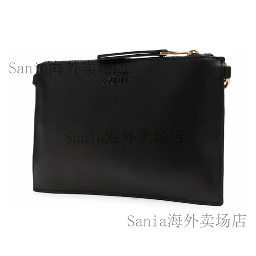 范思哲（VERSACE）拉链开合人造革手拿包手提包常规女款黑色 基础装(包+防尘袋)