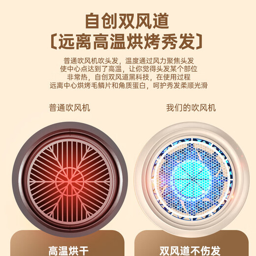 Hilda German folding hair dryer for home use high-power negative ion student dormitory silent quick-drying without damage power-generating hair dryer 4800 Supreme Edition + m top motor billion ion collagen hair care