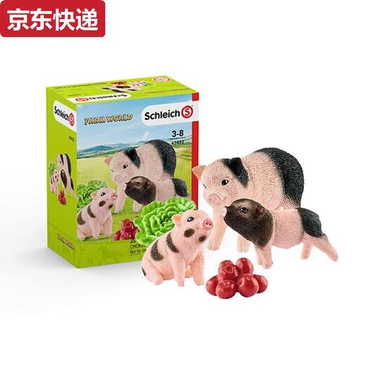 Schleichs alemanes simuladas Model de la granja de la granja aves de corral, ganado, animales pequeños, gallinas, granjeros masculinos, lechones en pie 13783