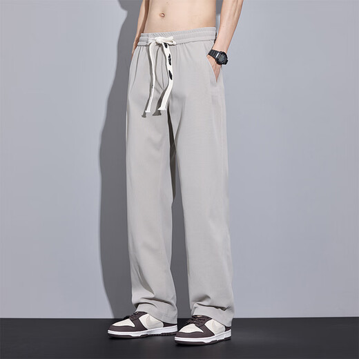 Pierre Cardin Men's Summer mince pantalon américain Pantalon décontracté pour garçons Silk Silk Cool Long Long Men's New Sports Pantal