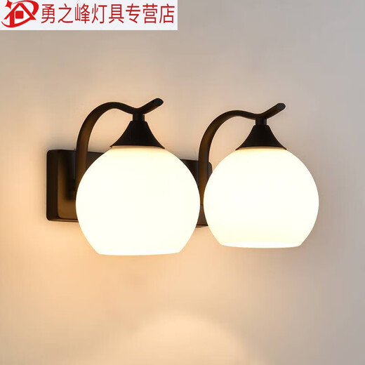 Nordische Wandleuchten Schlafzimmer Nachttafel moderne einfache LED -Wohnzimmer Hintergrund Treppe Gang -Balkon minimalistische Wandleuchte 6624b Schwarz Senden 12 Fliesen warmes Licht
