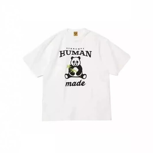 Zhidoudou Spot Nigo Japanische Trendy Brand Human Human hochwertiger Bambus gemeinsame Baumwoll-gedruckte kurzärmelige Männer- und Frauen-T-Shirt 3882 Black L
