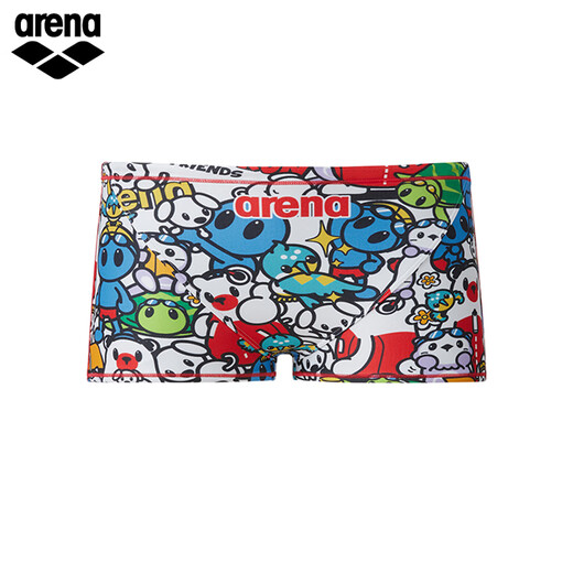 Arena 2025 neues Produkt süße Serie Herren-Badehose, Sport, Freizeit, bequem, lebendige Anti-Chlor-Boxer-Badehose weiß/blau (WHBL) L