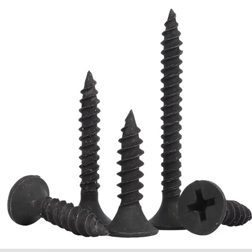 Tianli wall panel self-tapping screws cross countersunk head black carpentry flat head plus hard gypsum board dry wall nail wood screws wall panel self-tapping screws M3.5*40 (200 pieces)