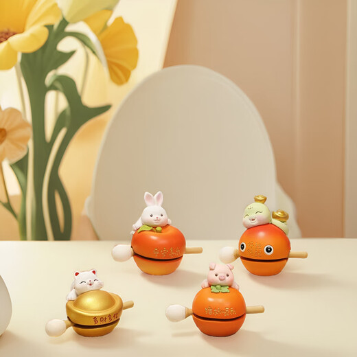 Clcey kreative kleine hölzerne Fisch-Cartoon-Arbeitsstation Ornament Office Dekompression und emotionale Stabilität Artefakt Hits Kinder Kinder Kinder Harz Version-Koi [Luxusmodell]