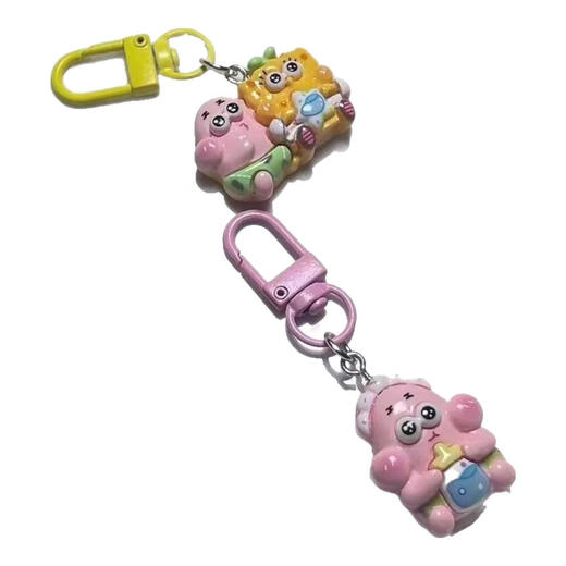 [SpongeBob SquarePants Patrick Star] Cartoon Cute Best Friend Keychain Couple Girl Pendant School Bag Accessories Gift SpongeBob SquarePants Random Pack