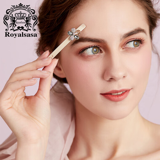 Royal sasa royal salsa temperament hair accessories Korean style hairpin hairpin one-word clip spring clip top clip flower head jewelry