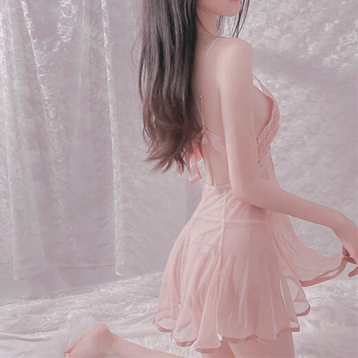 
Sexy pajamas lace suspender and sexy hot maid uniform pure sleepy skirt emotional fun underwear Pink lace skirt confidential shipping average code 80-125 Jin [Jin equals 0.5 kg] confidential shipping