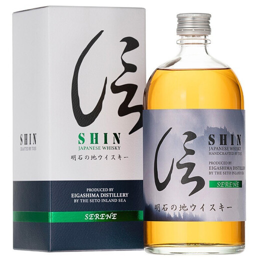 白橡木信【官方行货】日本进口 信威士忌洋酒  明石信调和威士忌 年货送礼 明石信平石威士忌700ml