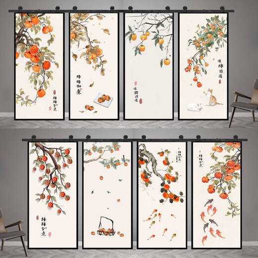Yonghuan Nouveau chinois chinois ruiyi porte autocollant entier b & b mural mural autocollant de salle de bain verre auto-abri