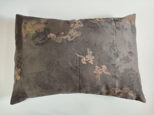 桑蚕丝 单面香云纱手工拼布枕套 抱枕套 靠垫套 不含芯 1048*48cm