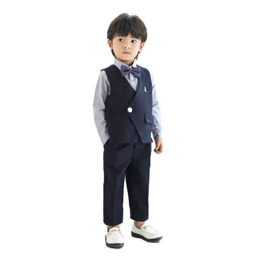 Goku Children's Robe Boy Suisse Set Far British Style Boy's First Birthday Banquet Suit Flower Girl Performance Clothes Vente + Pantal
