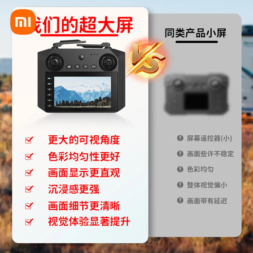 小米无人机自带屏幕不用手机高清航拍儿童玩具男孩遥控飞机小学 U99-GPS版-7.4V动力带4.5英寸超 双电续航送收纳包+内存套装