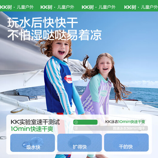 Kocotreekk tree children's swimsuit bottoms girls split swimsuit category A boys and girls swimming long-sleeved sun protection medium and large children's swimwear