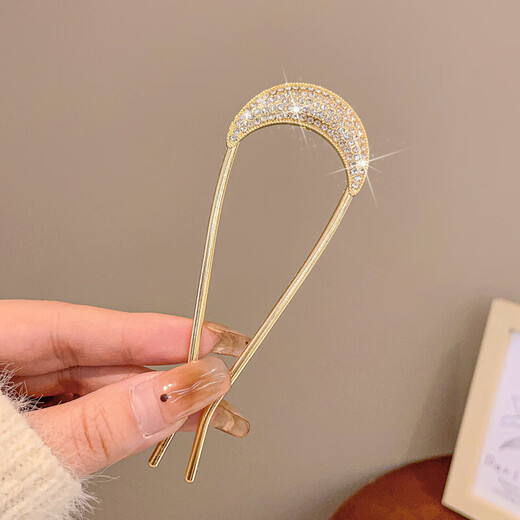 Painted hairpin hairpin new retro design pearl hairpin hairpin new Chinese style hairpin on the back of the head 3# glazed U-shaped hairpin