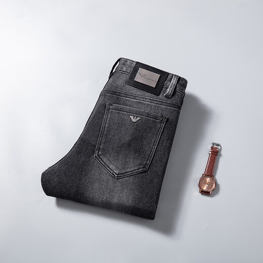 Falamone Armani Herrenkleidung 2025 Sommer High-End-Herrenkleidung Jeans schlanke elastische Beine reine Baumwolle lässige lange Hosen Armani 9923 Modelle 28 Zwei Fuß-Eins