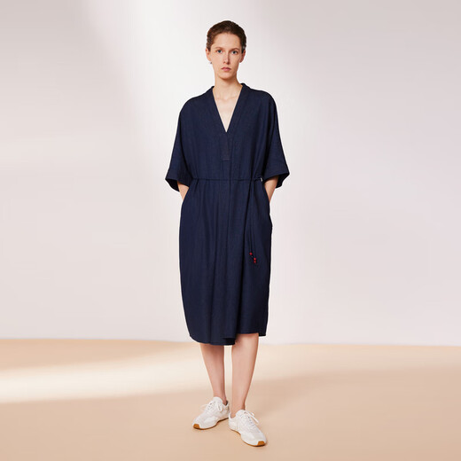 Weniger [gleicher Stil im Einkaufszentrum] [Gleicher Stil in Zhou Xun] Weniger 2024 Sommer Neues Denim -Kleid 2o4g13820zx Denim Deep Orchid XS