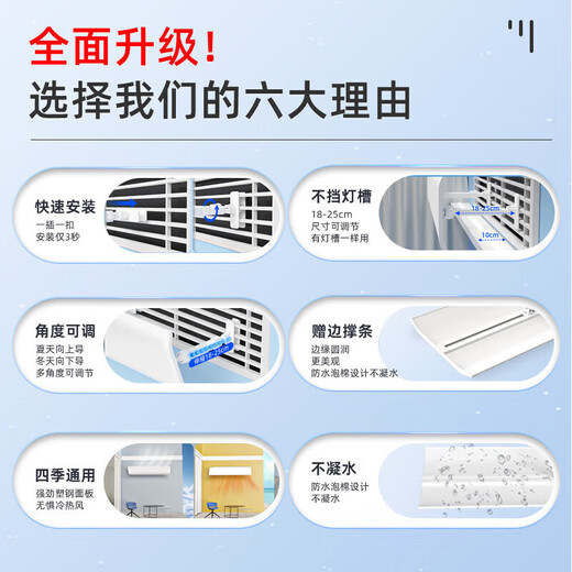Yibaili central air conditioning windshield, ceiling machine anti-direct blow air conditioning baffle, air outlet guide and block wind, universal widened version 100cm *5167