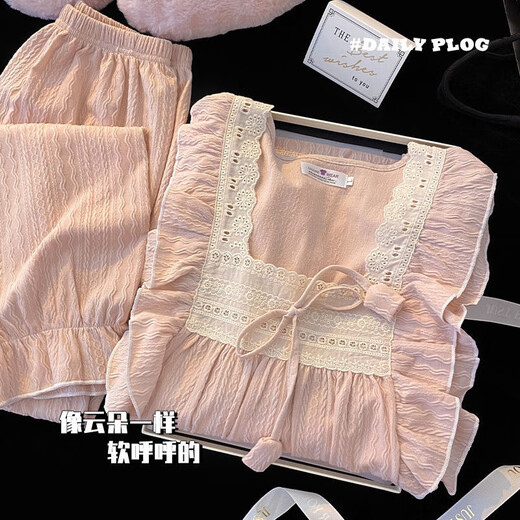 姿伟祺春秋睡衣女长袖甜美公主风家居服套装可外穿 9904绿-【长袖+长裤】 170 M 建议80-100斤