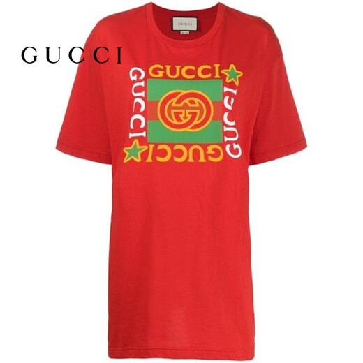 Gucci (GUCCI) new season light luxury women's red women's T-shirt red 20 | L