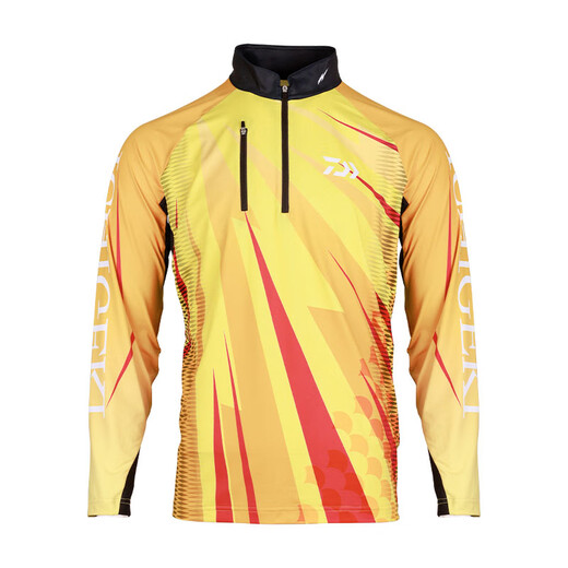 Dayiwa Spring and Summer One-hit Sun Protection Clothing Cool Hooded/Stand-Collar Fishing Suit Sunshade Breathable Long-Sleeve Stand-Collar Sun Protection Top-White 2XL