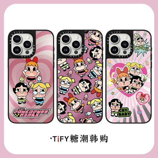 
CASETIFY joint crying baby Powerpin policewoman suitable for Apple 15pro mobile phone case iphone14promax protective case 13/16 mirror MagSafe magnetic 12 card TiFY [ca679 fireworks Powerpin policewoman] silver mirror iPhone 16